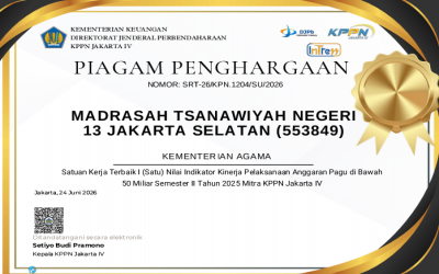 Prestasi Gemilang! MTsN 13 Jakarta Selatan Raih Penghargaan Satuan Kerja Terbaik I dari Kementerian Keuangan